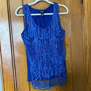 Blue dress tank top
